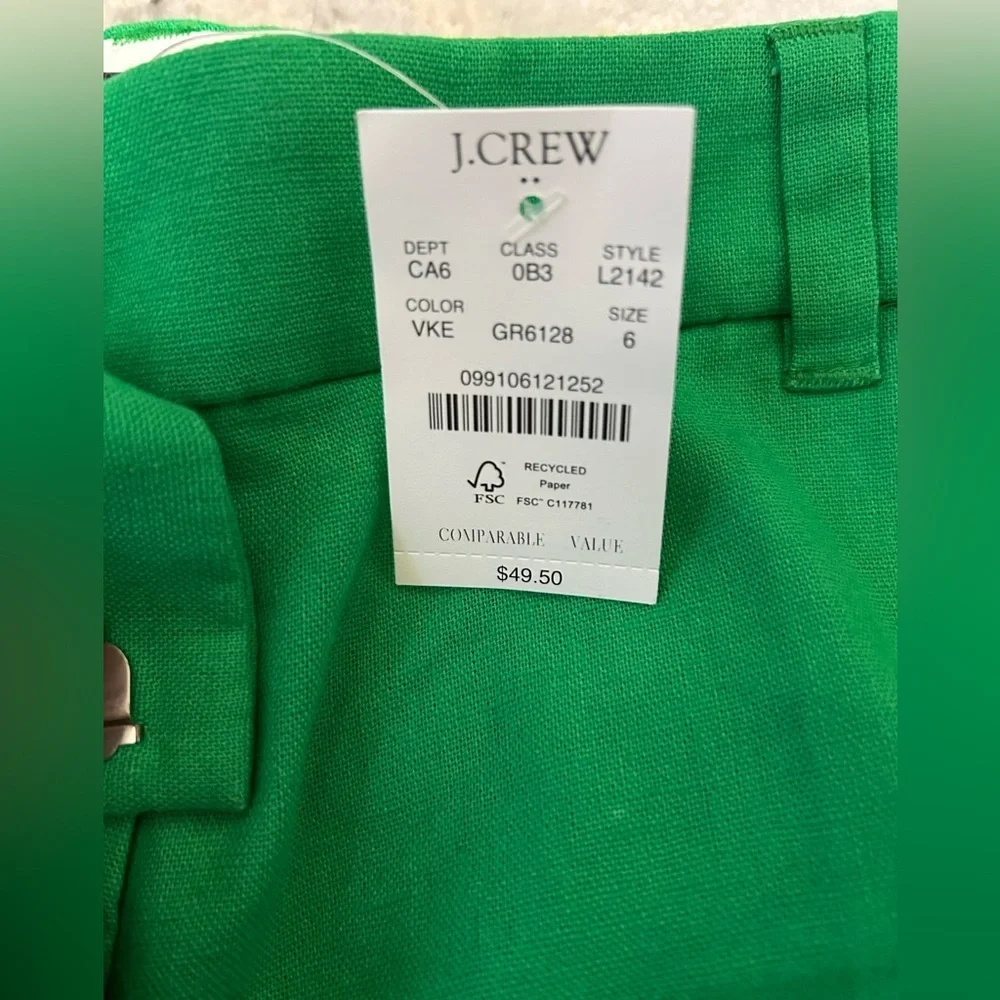 J. Crew Linen Blend Shorts NWT - Size 6
